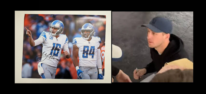 Detroit Lions Jared Goff 16x20 photo signed with proof