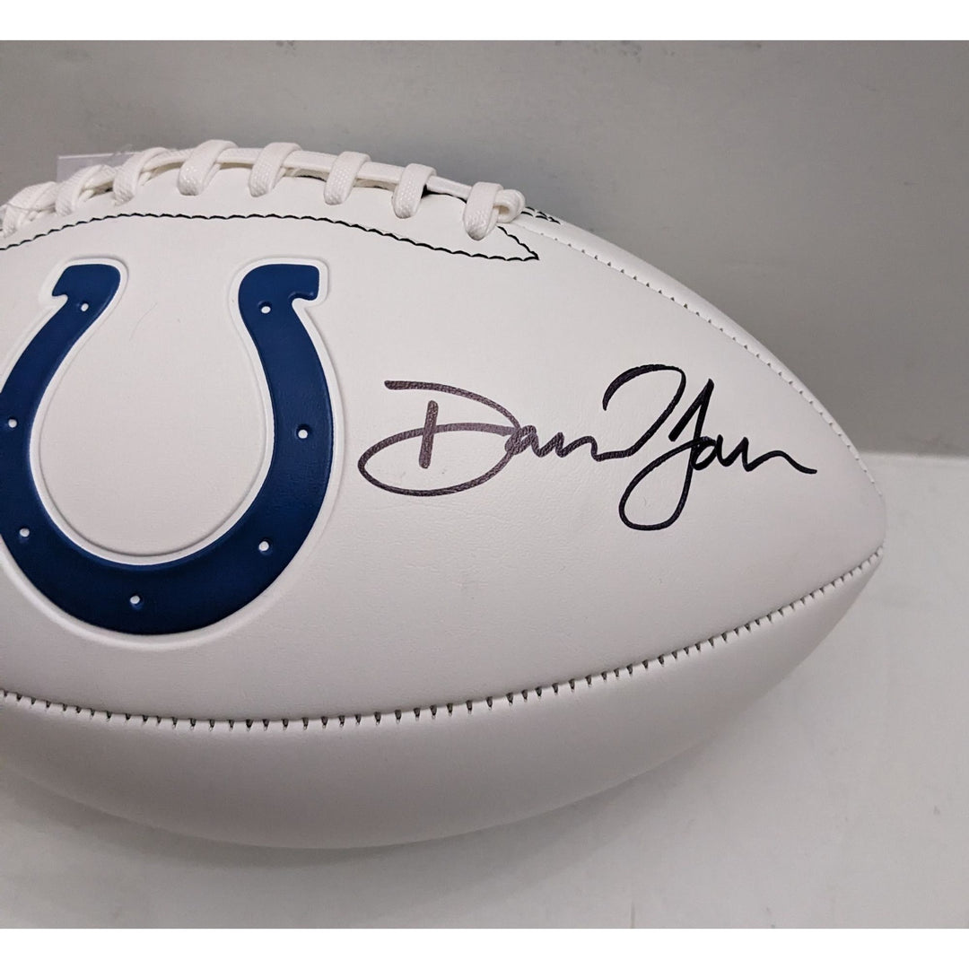 Jonathan Taylor and Daniel Jones Indianapolis Colts 2025 full size football signed with proof