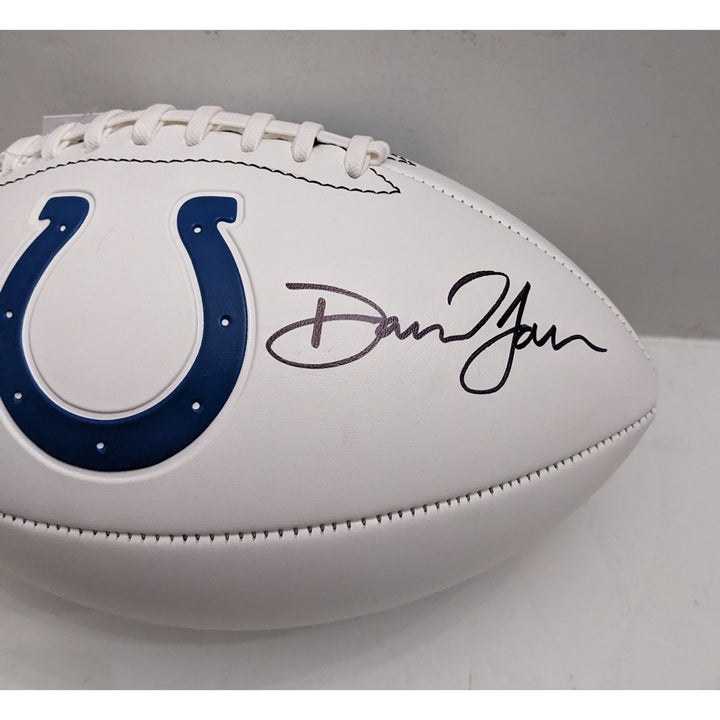 Jonathan Taylor and Daniel Jones Indianapolis Colts 2025 full size football signed with proof