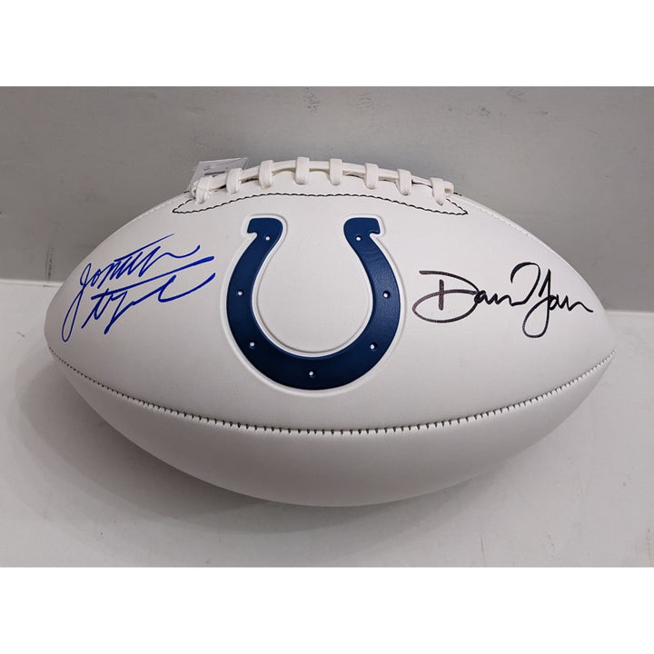 Jonathan Taylor and Daniel Jones Indianapolis Colts 2025 full size football signed with proof