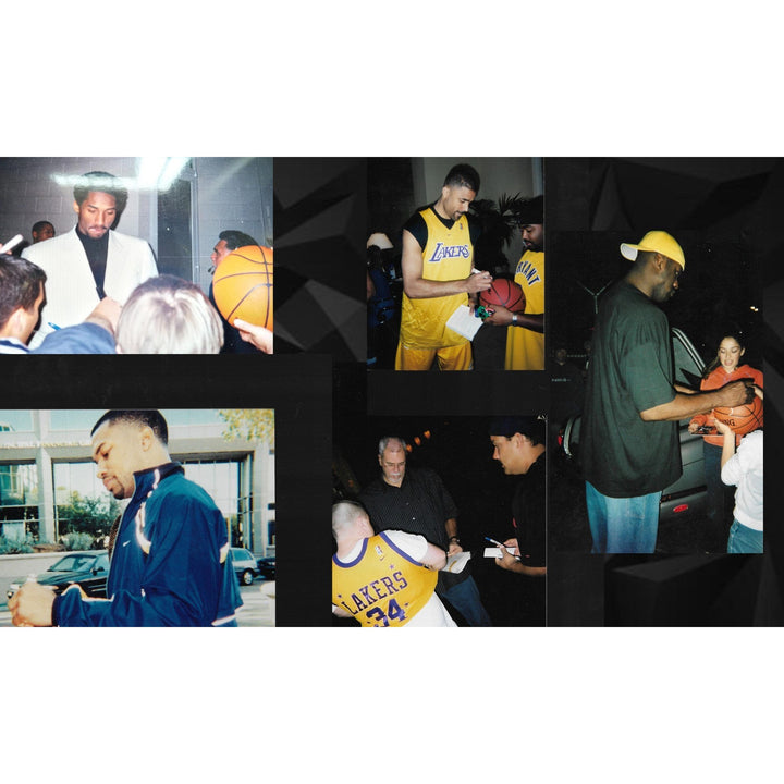 Los Angeles Lakers 1999- 2000 NBA champs Spalding NBA commemorative basketball signed with proof Kobe, Shaquille , phill with proof ..