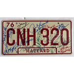 Load image into Gallery viewer, The Dukes of Hazzard cast signed metal license plate signed
