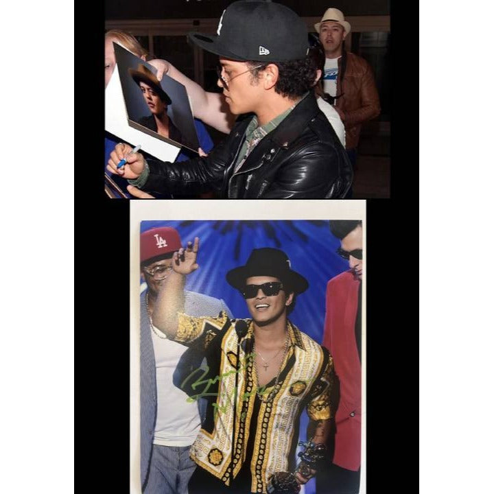 Bruno Mars 8x10 photograph signed with proof