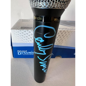 Carly Simon microphone signed with proof