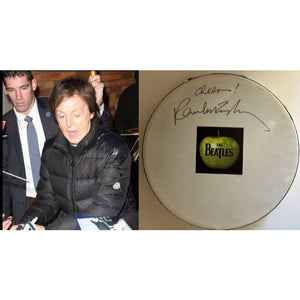 Paul McCartney The Beatles 14 inch tambourine signed with proof