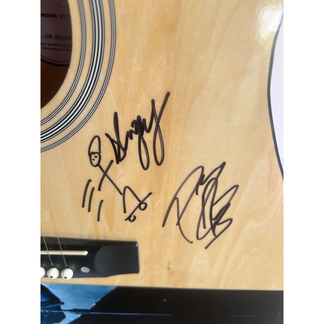 Post Malone" Austin Richard Post signed and sketched one of a kind full size acoustic guitar signed with proof