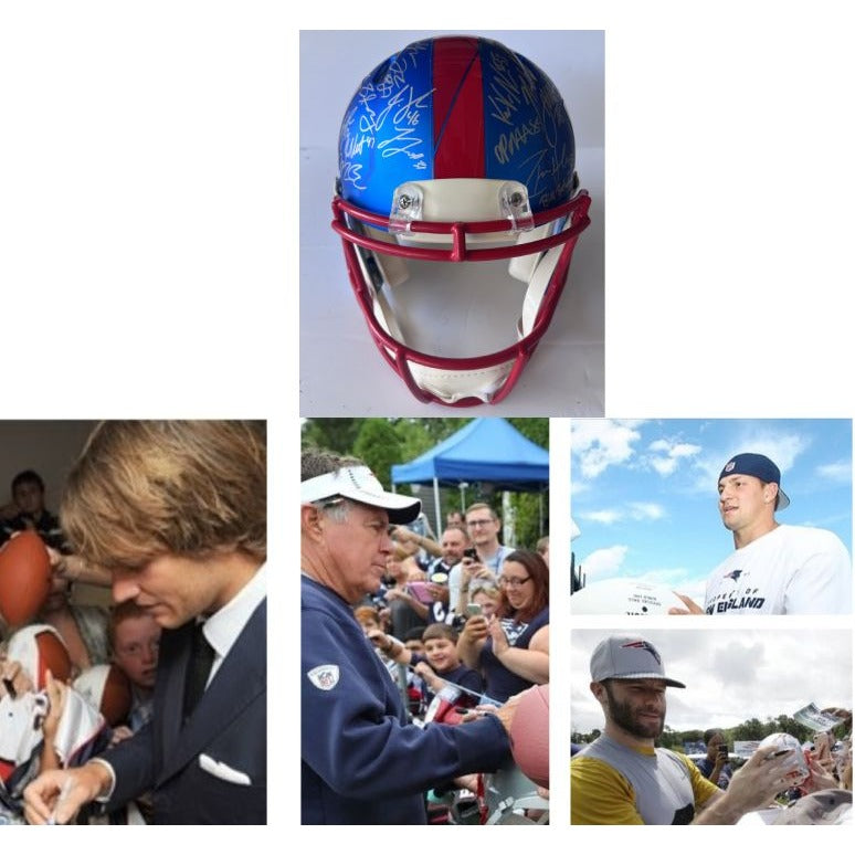 New England Patriots Super Bowl Super Bowl LIII  champions team signed (40 sigs )Tom Brady Rob Gronkowski Julian Edelman  Riddell Speed aut