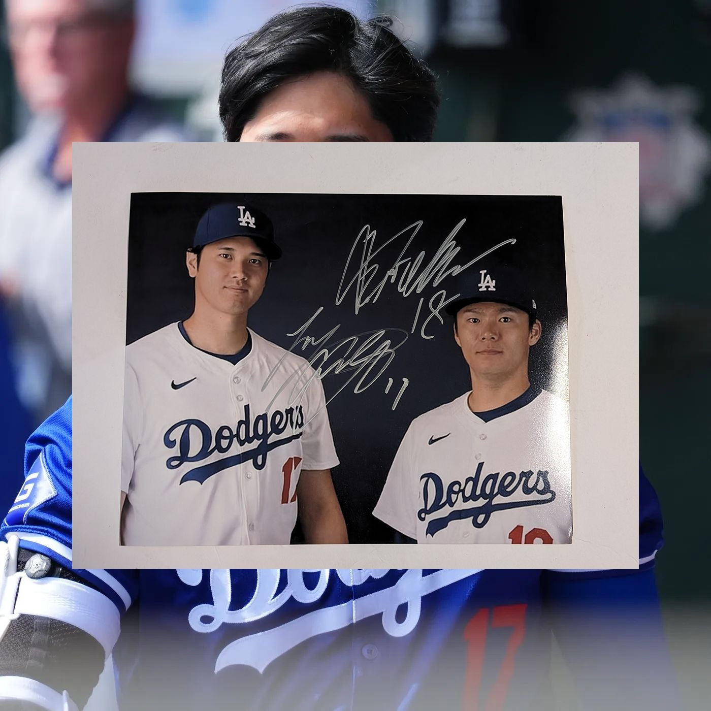 Shohei Ohtani & Yoshinobu Yamamoto Los Angeles Dodgers 8x10 photo signed with proof