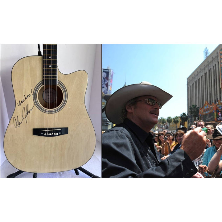 Alan Jackson Country music Icon full size acoustic guitar signed with proof