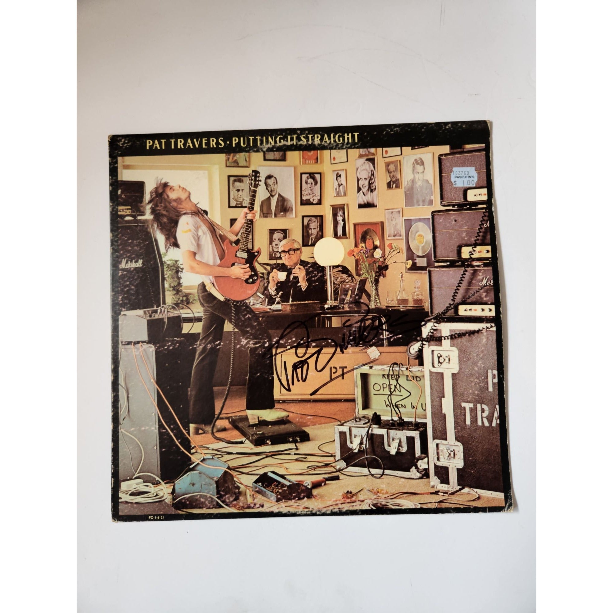 Pat Travers putting it straight LP signed