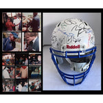 Load image into Gallery viewer, 36 NFL MVPs Tom Brady, John Elway, Dan Marino, Joe Montana, Aaron Rodgers, signed with proof Riddell authentic game model helmet
