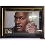 Load image into Gallery viewer, Michael Jordan signed and framed 45x32 poster with proof
