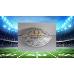 Load image into Gallery viewer, Oregon Ducks Dan Fouts Rich Brooks Chip Kelly Marcus Marriota all time greats signed football
