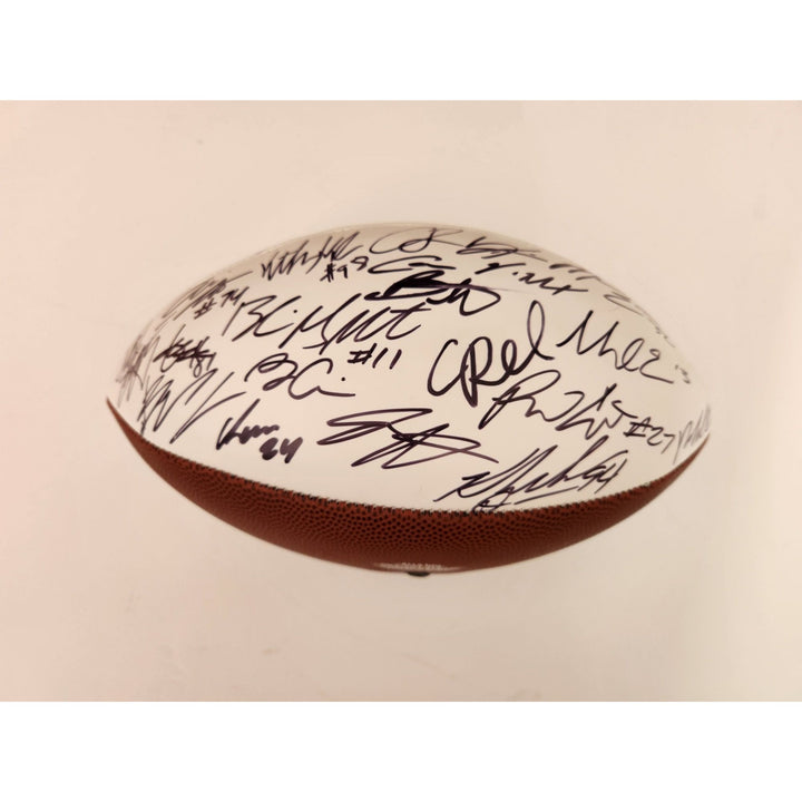 Tampa Bay Buccaneers Tom Brady Rob Gronkowski Super Bowl champions team sign football with proof