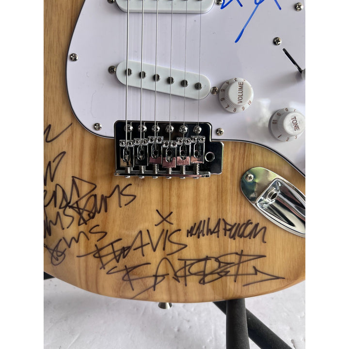 Blink-182 full size Stratocaster electric guitar signed with proof