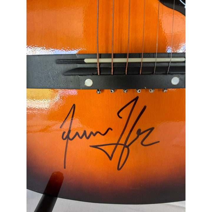James Taylor vintage acoustic guitar signed with proof