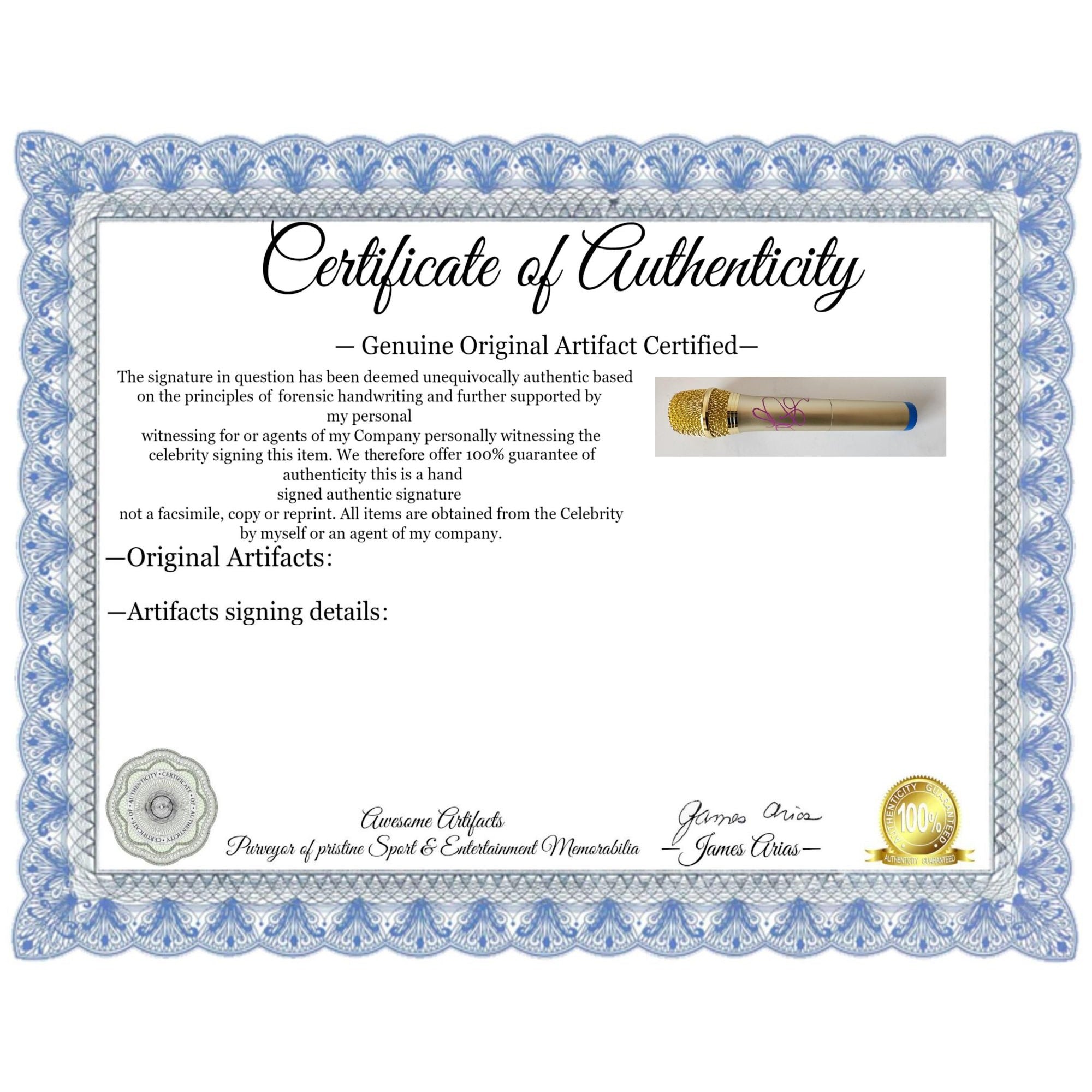 Taylor Swift microphone signed with proof