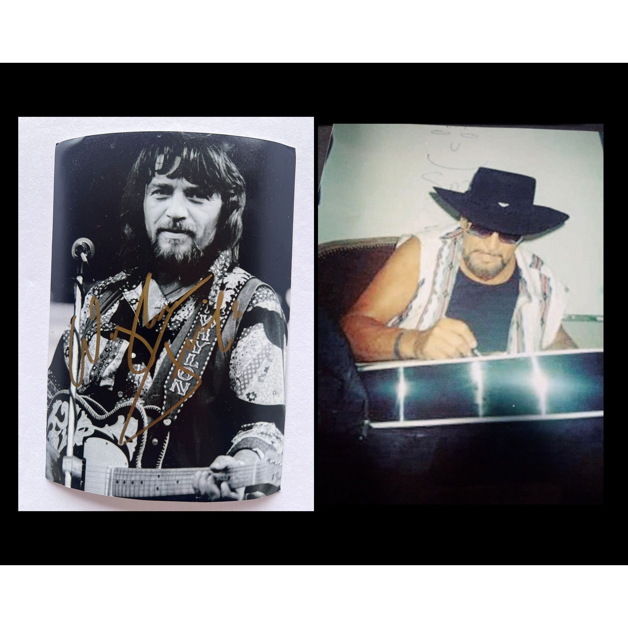 Waylon Jennings 5x7 photograph signed with proof