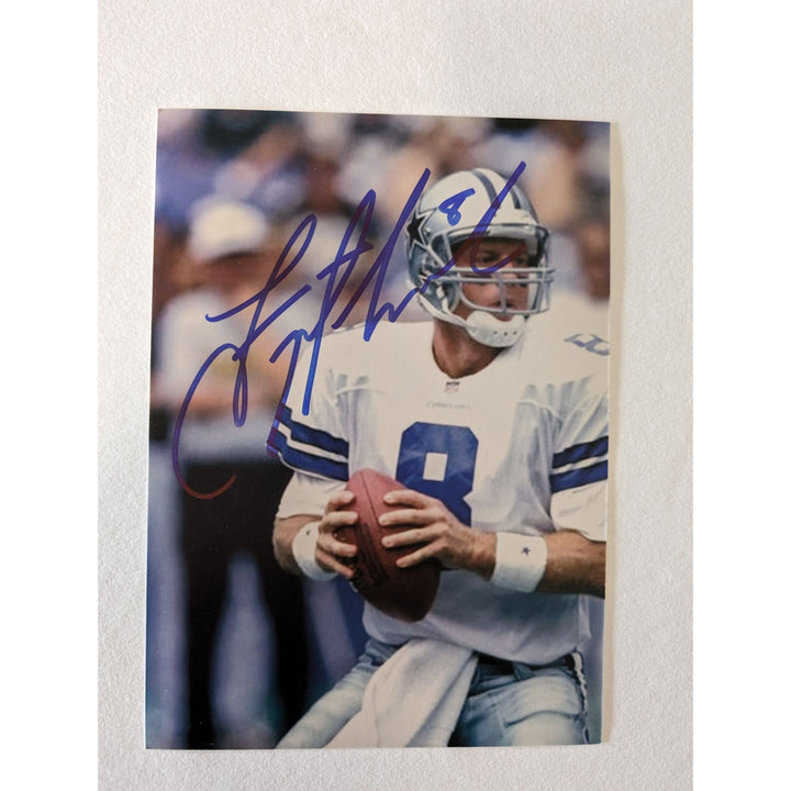 Troy Aikman Dallas Cowboys 8x10 photograph signed with proof