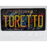Load image into Gallery viewer, Fast and the Furious Vin Diesel Paul Walker Toretto authentic cast signed license plate with proof

