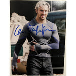 Load image into Gallery viewer, Aaron Taylor Quicksilver in Marvels&#39; Avengers 5x7 photo signed with proof
