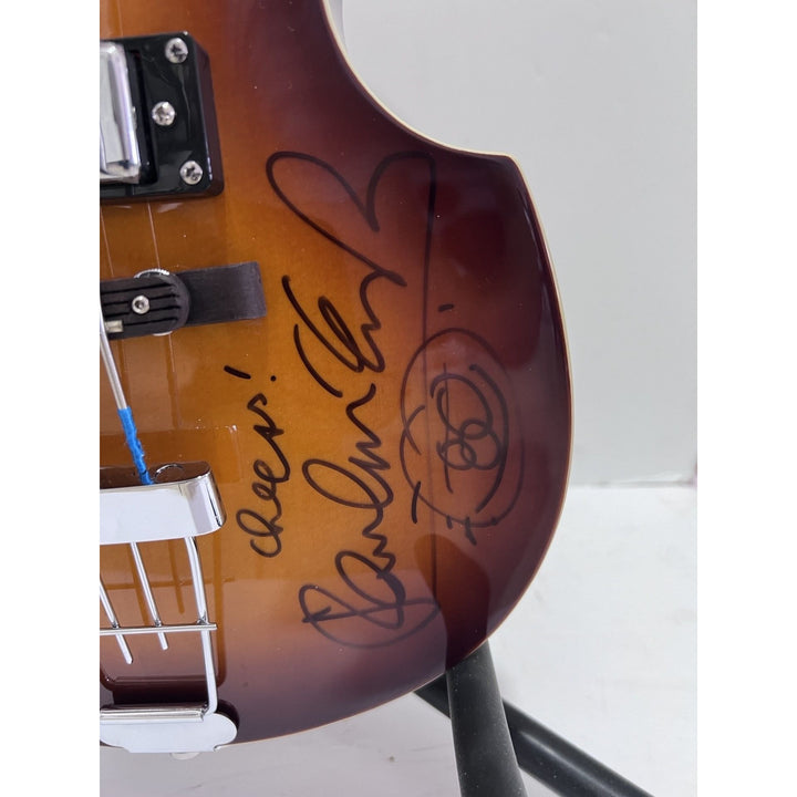 Paul McCartney left handed Hofner Bass guitar signed with proof