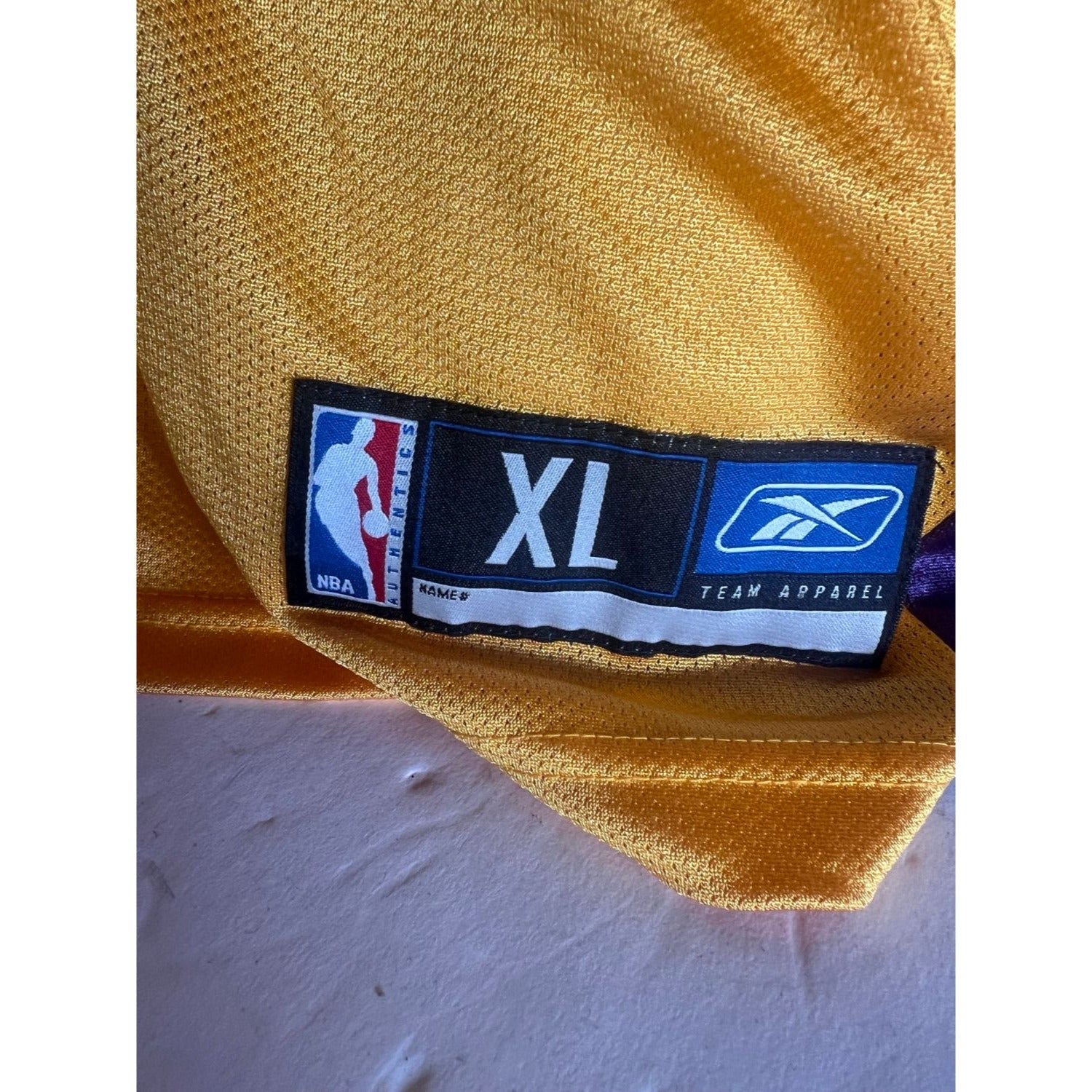 Kobe Bryant 'Mamba Out' signed and inscribed Los Angeles Lakers sixe XL Reebok jersey signed with proof