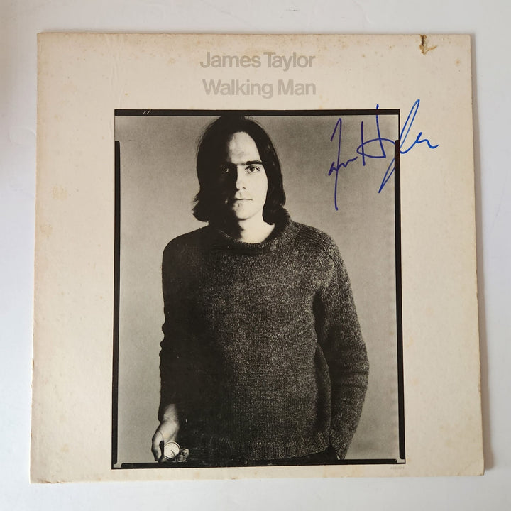 James Taylor Walking Man LP signed with proof