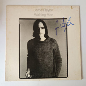 James Taylor Walking Man LP signed with proof