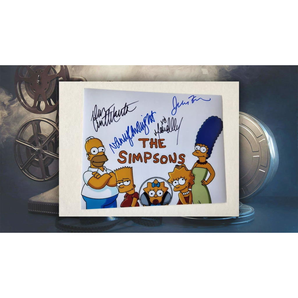 The Simpsons Nancy Cartwright Dan Castellaneta   Julie Kavner & Yeardley Smith 8x10 cast signed photo with proof