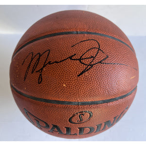 Michael Jordan David Stern Spalding NBA basketball signed with proof