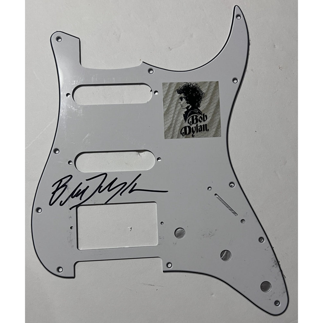 Bob Dylan   Stratocaster electric pickguard signed with proof