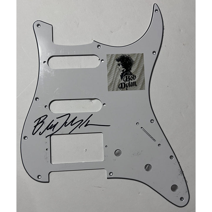 Bob Dylan   Stratocaster electric pickguard signed with proof