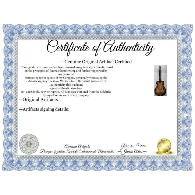 Roy Orbison, George Harrison, Tom Petty, Bob Dylan, Jeff Lynne, The Traveling Wilburys One-of-a-Kind vintage guitar signed
