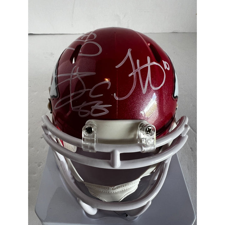 Kansas City Chiefs Tyreek Hill Patrick Mahomes Travis Kelce mini helmet signed with proof