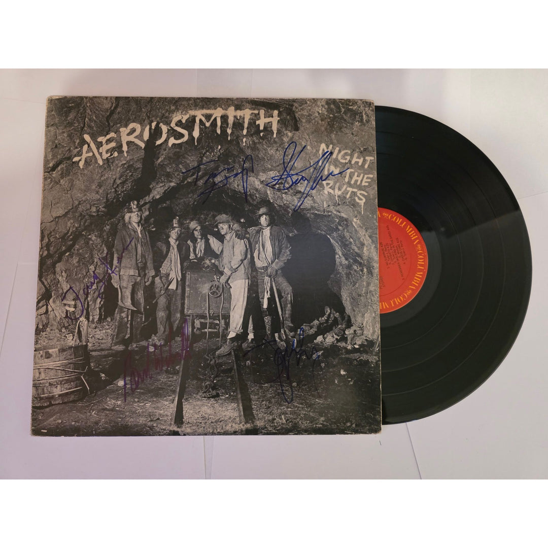 Aerosmith "Night in the Ruts" LP signed with proof.