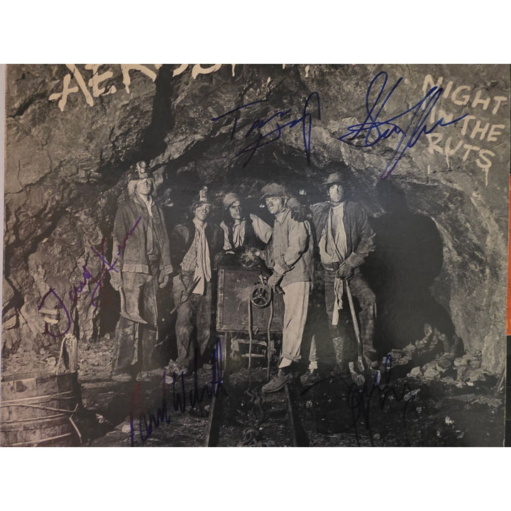 Aerosmith "Night in the Ruts" LP signed with proof.