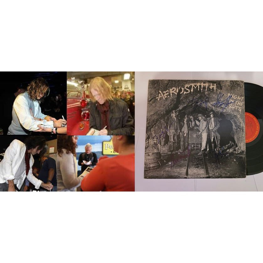 Aerosmith "Night in the Ruts" LP signed with proof.