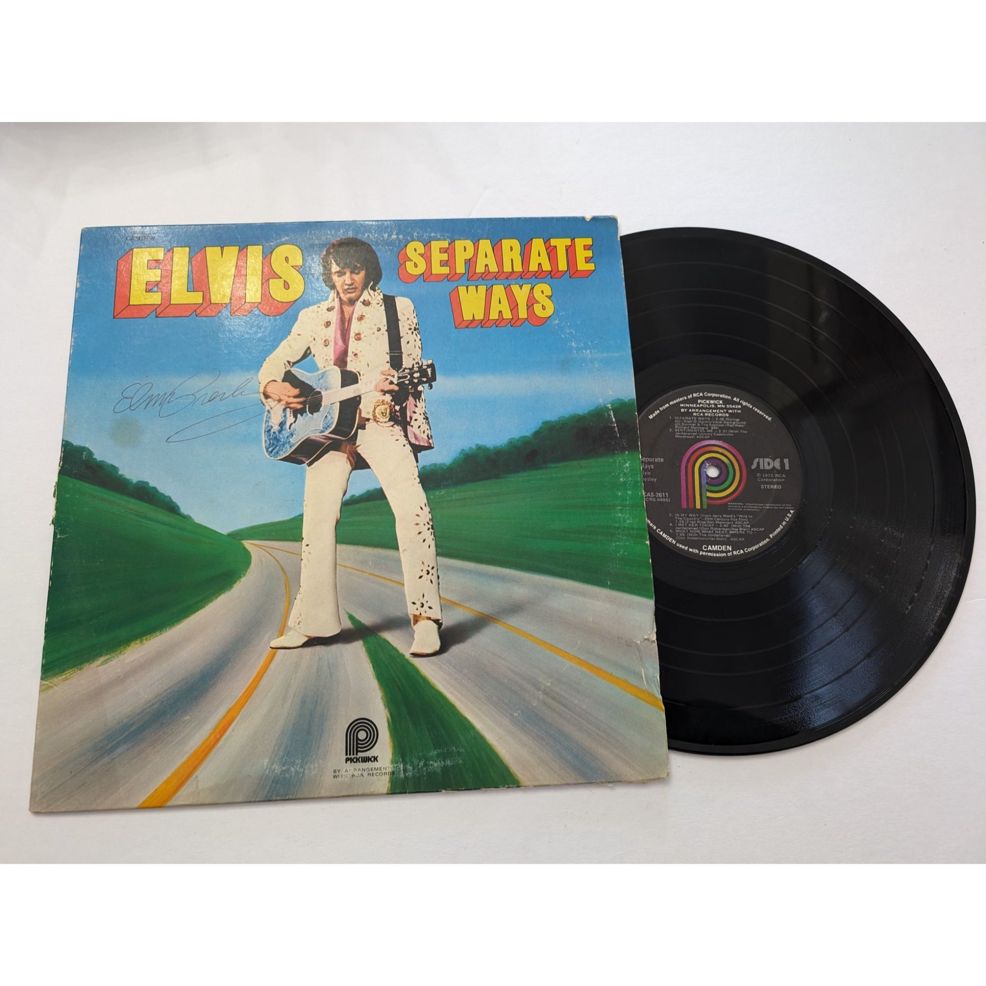 Elvis Presley Separate Ways 1972 original LP signed