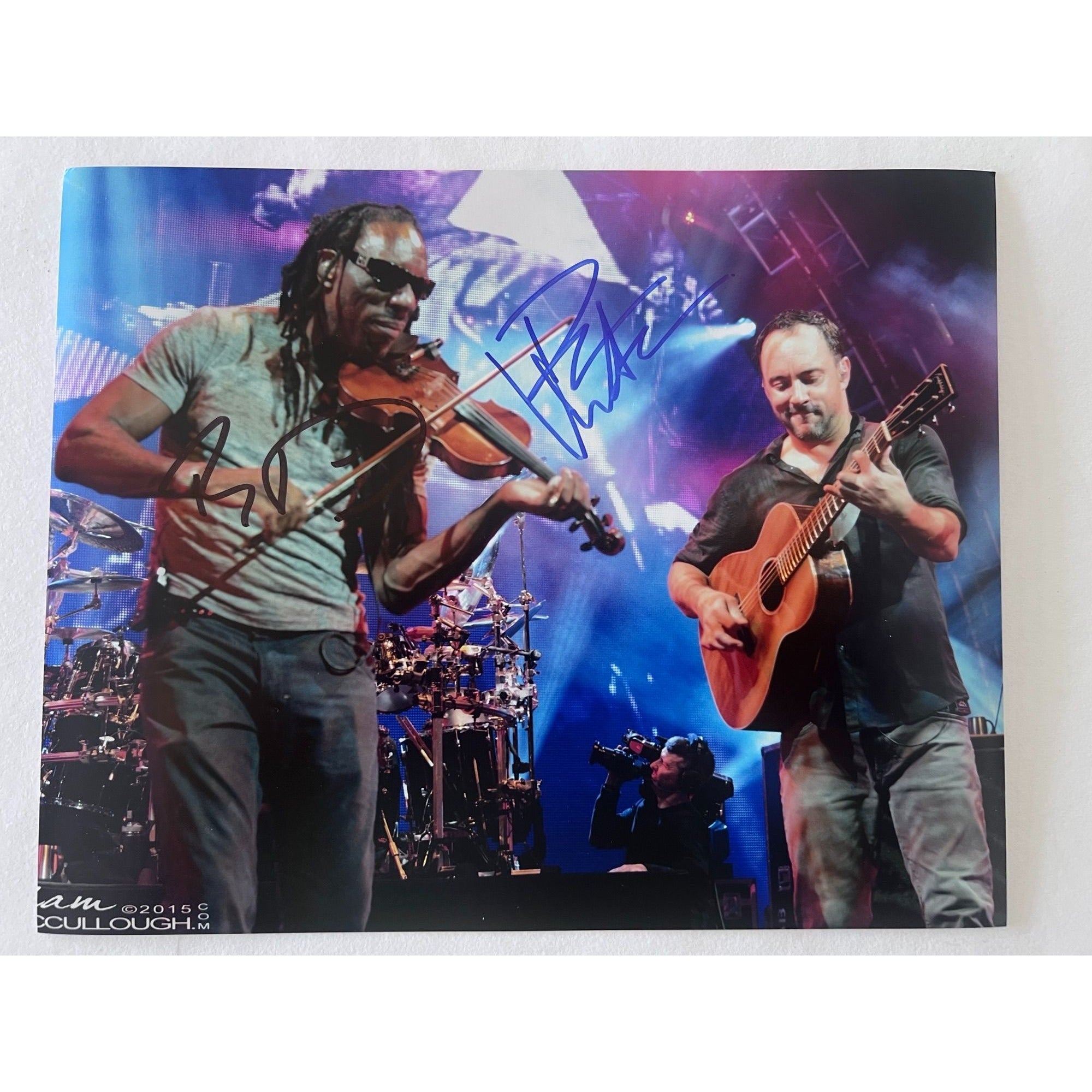 Dave Matthews and Boyd Tinsley 8x10 photo signed with proof