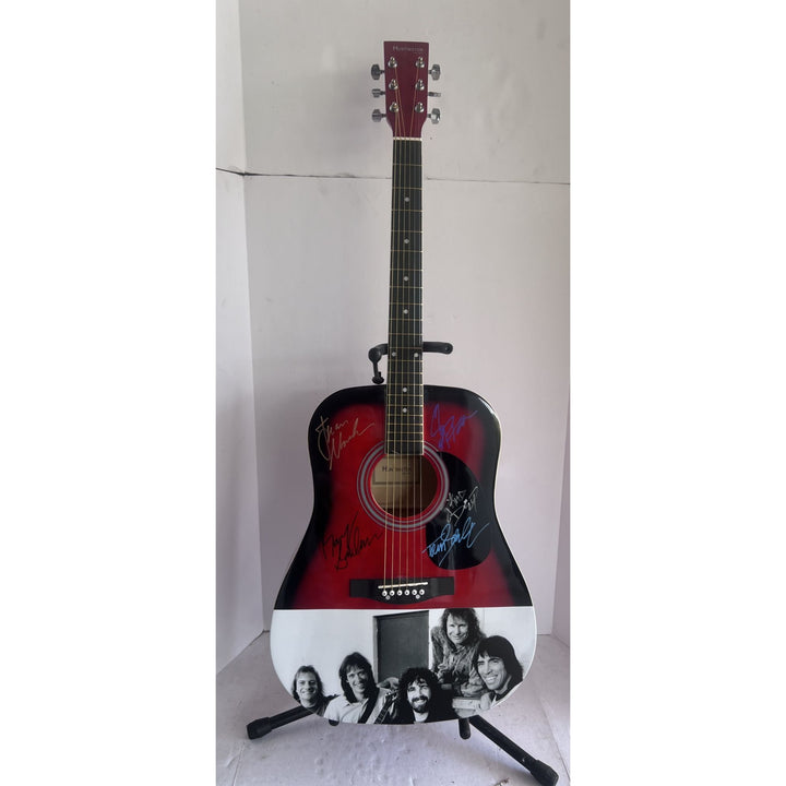 Boston Brad Delp Tom Scholz Sib Hashian Barry Goudreau Huntington full size acoustic guitar signed