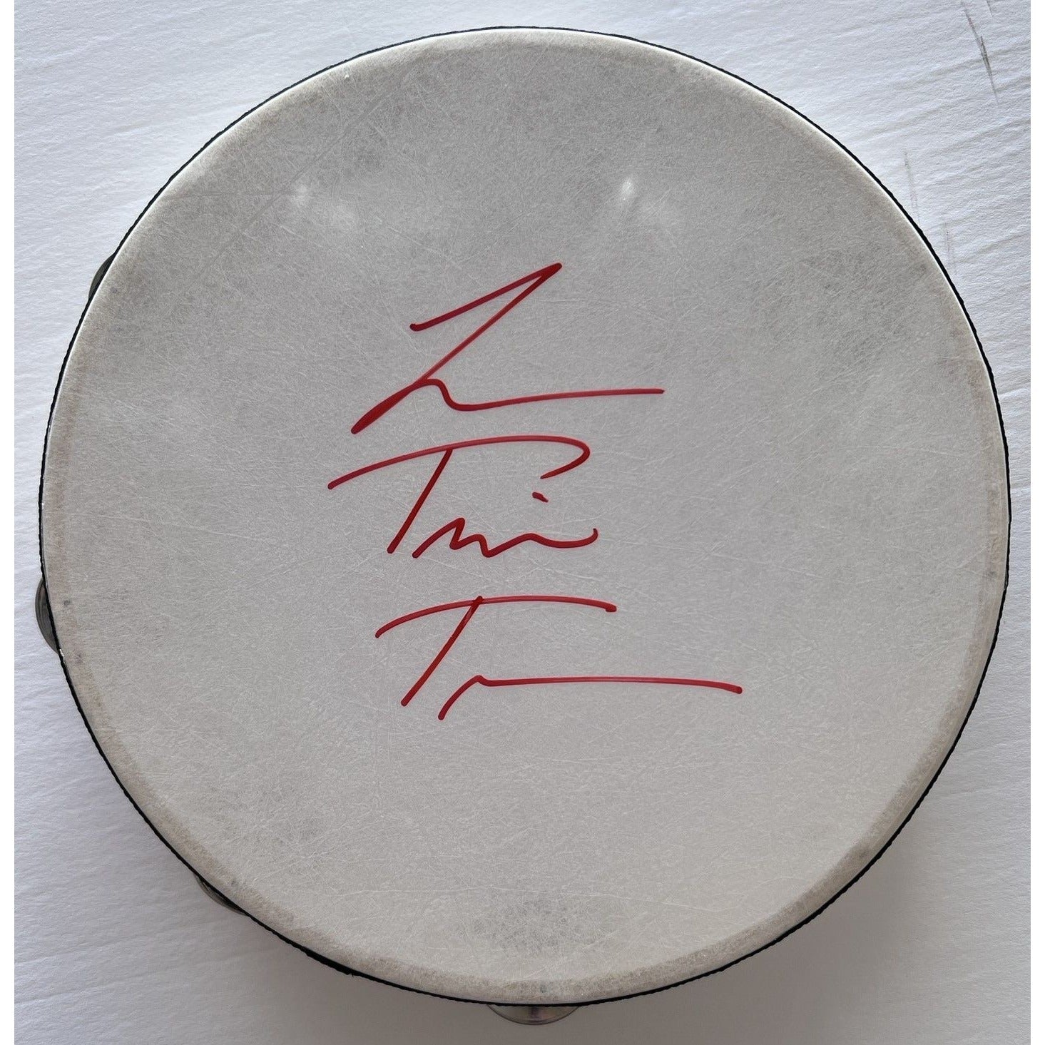 Tina Turner tambourine signed with proof