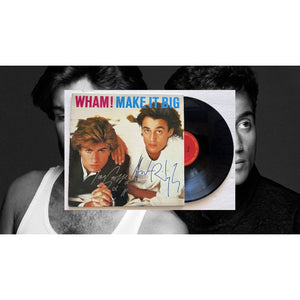 Wham George Michael Andrew Ridgeley 'Make it Big' LP signed with proof