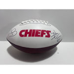 Load image into Gallery viewer, Patrick Mahomes and Travis Kelce  Kansas City Chiefs full size football signed with proof
