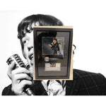 Load image into Gallery viewer, Mick Jagger Rolling Stones microphone signed with proof framed
