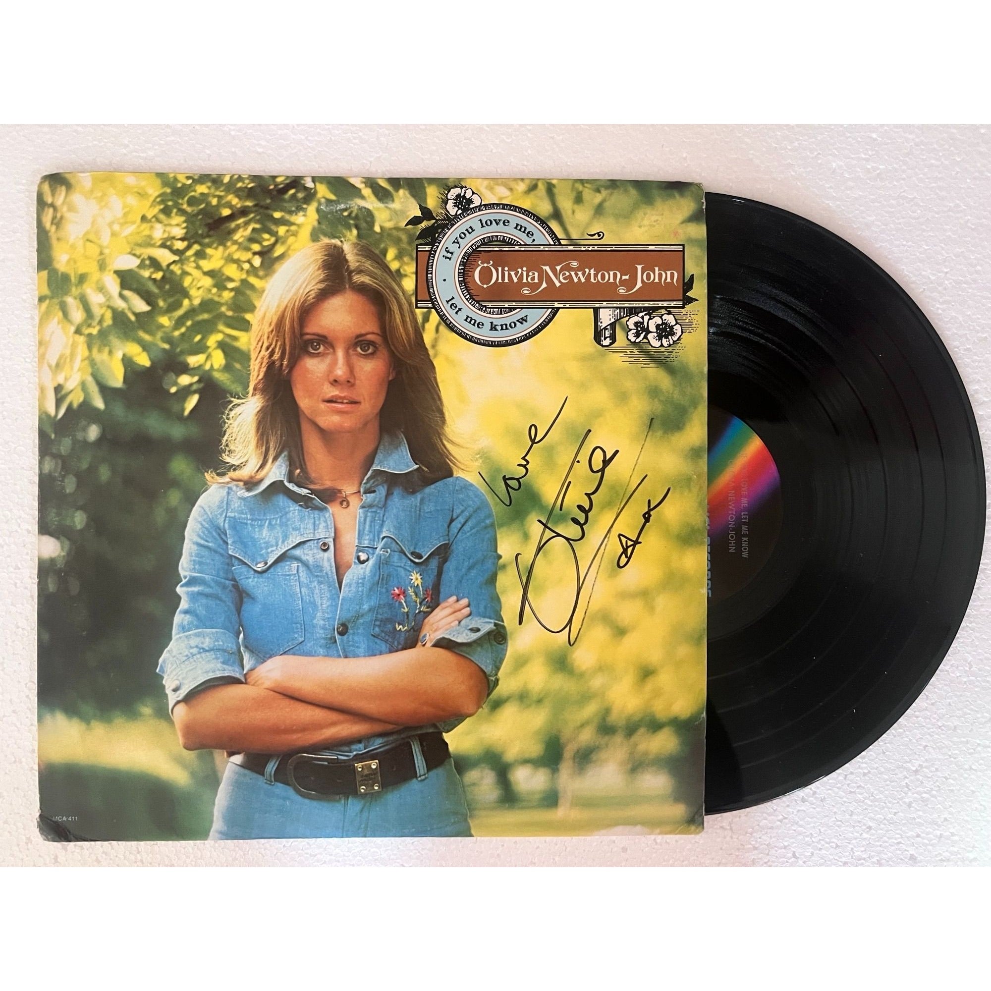 Olivia Newton-John If you Love me Let me Know original lp signed with proof