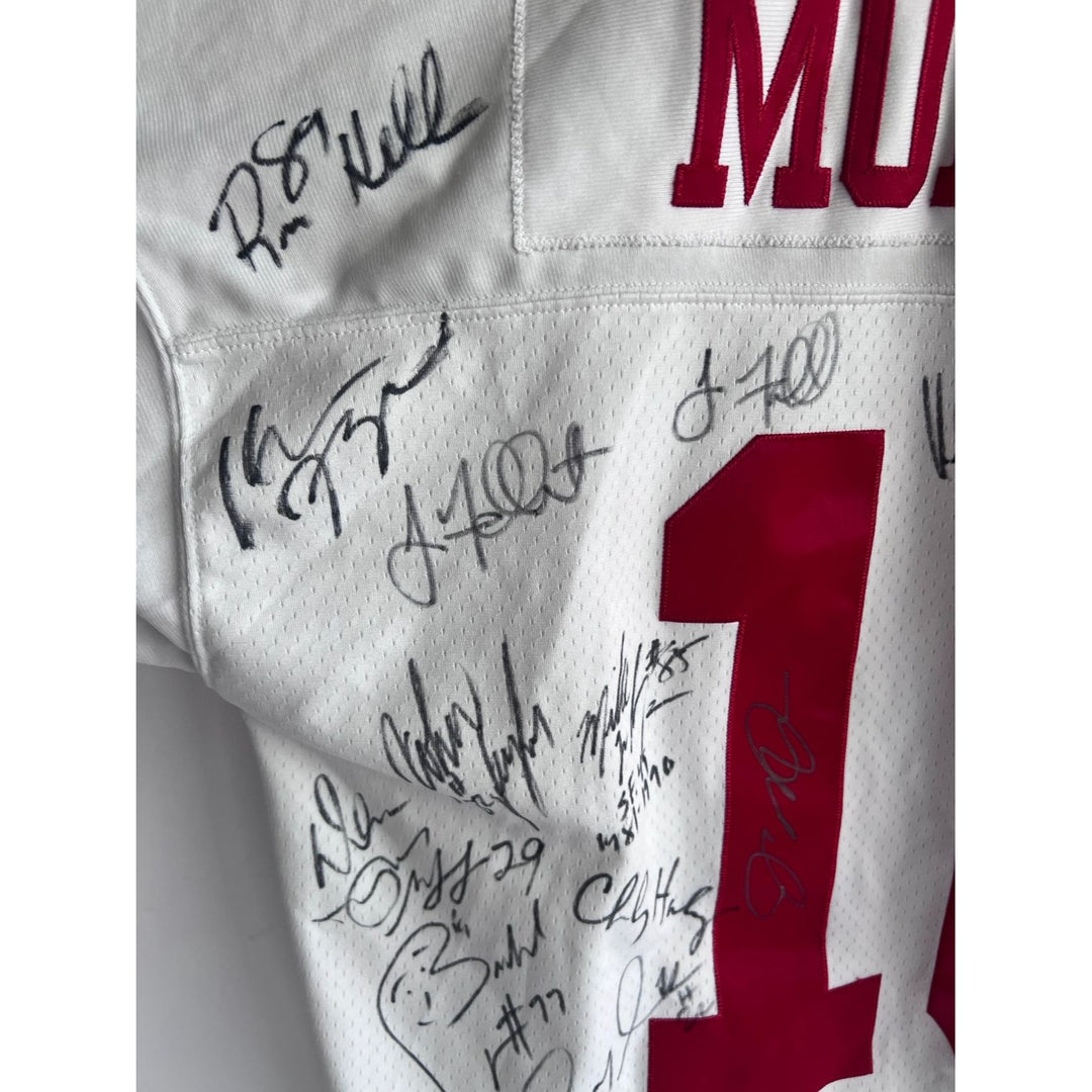 San Francisco 49ers 1988 -89  Joe Montana size xl Super Bowl Champions team signed game model jersey signed with proof