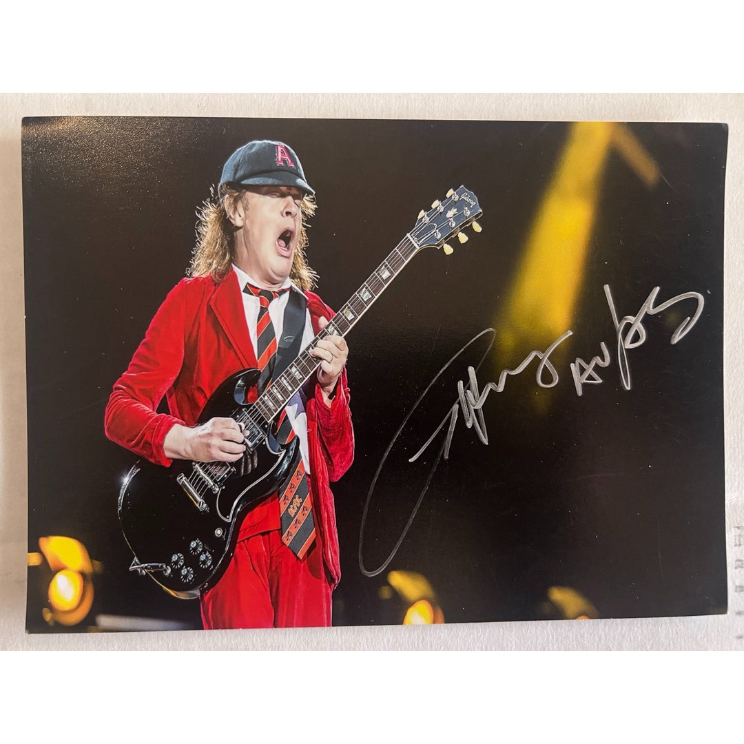 Angus Young ACDC 5x7 photo signed with proof