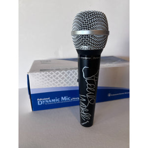Stevie Wonder microphone signed with proof