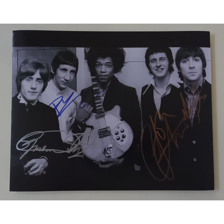 The Who Roger Daltrey Pete Townshend and John Entwistle 8x10 photo signed with proof